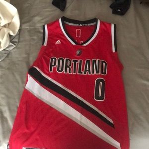 Red Portland Trail Blazers Damian Lillard jersey